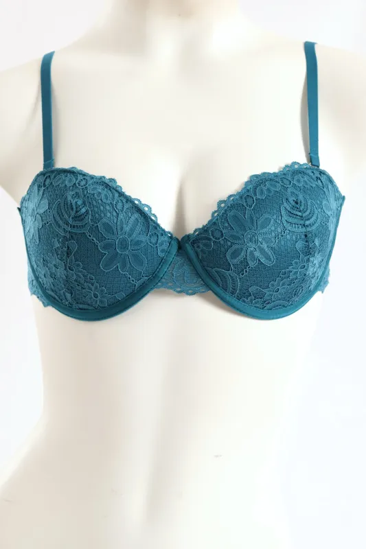 2 Pack Galloon Lace Multiway Bra - Teal/Black sold by Edgars
