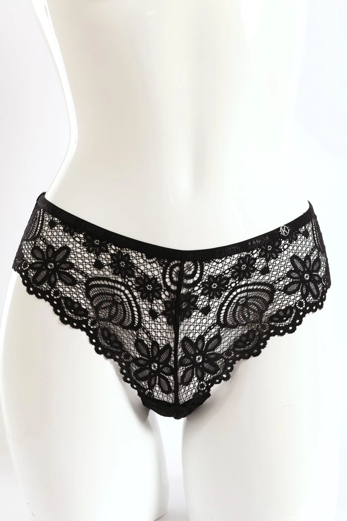 3 Pack Galloon Lace Brazilian Panties - Teal/Black/Raspberry sold by Edgars product image thumbnail 3