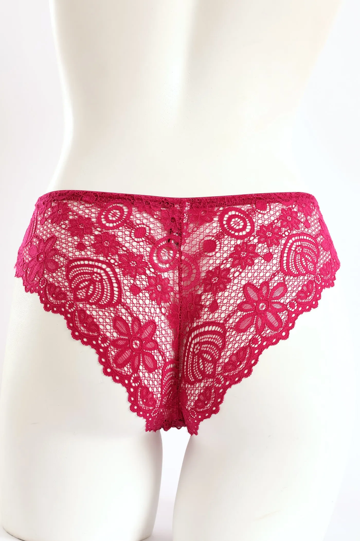 3 Pack Galloon Lace Brazilian Panties - Teal/Black/Raspberry sold by Edgars product image thumbnail 4