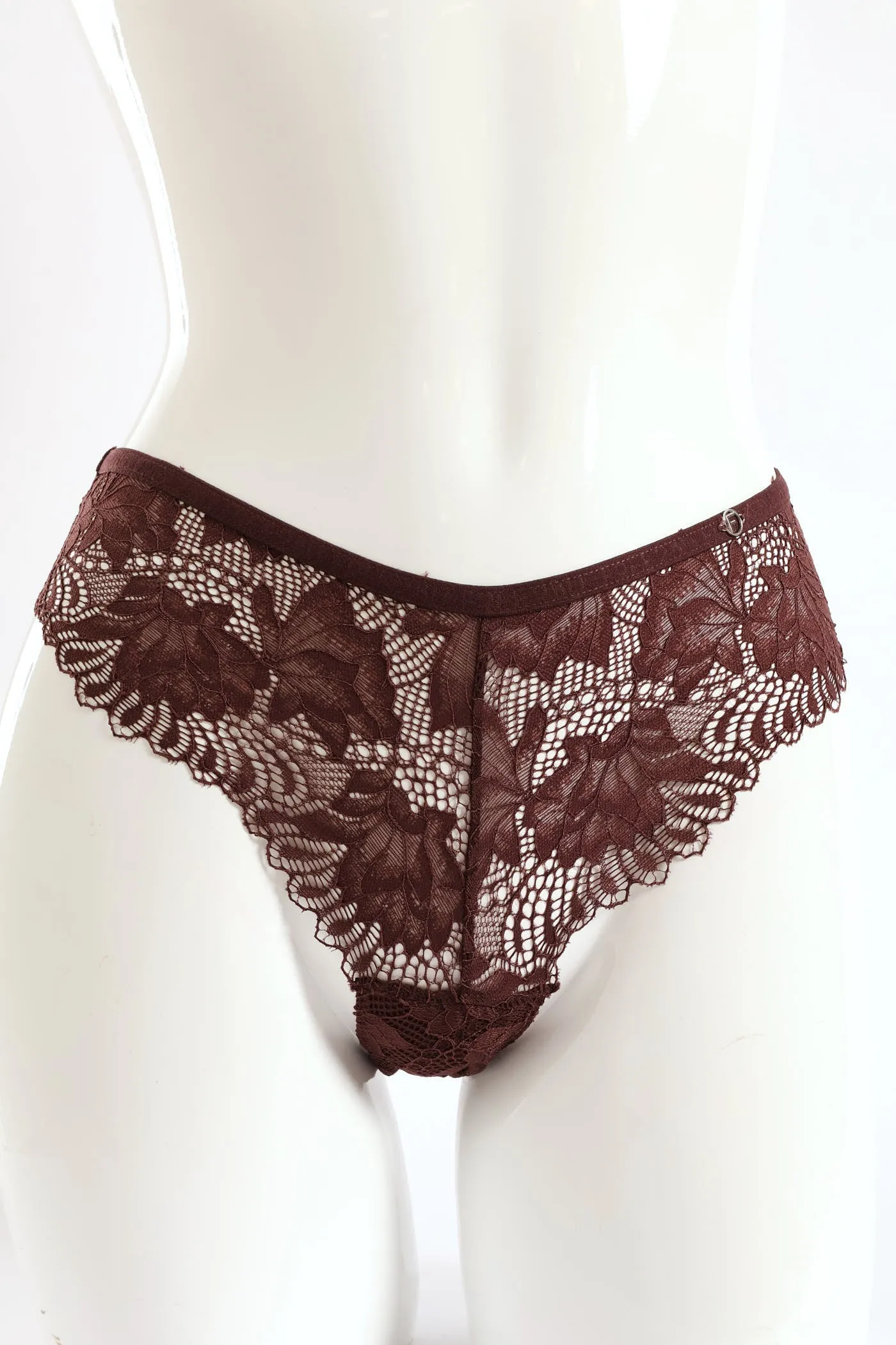 3 Pack Galloon Lace Brazilian Panties - Caramel/Espresso sold by Edgars