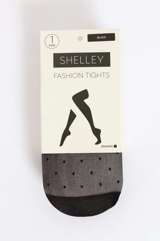 Sheer Spot Stocking  - Black sold by Edgars