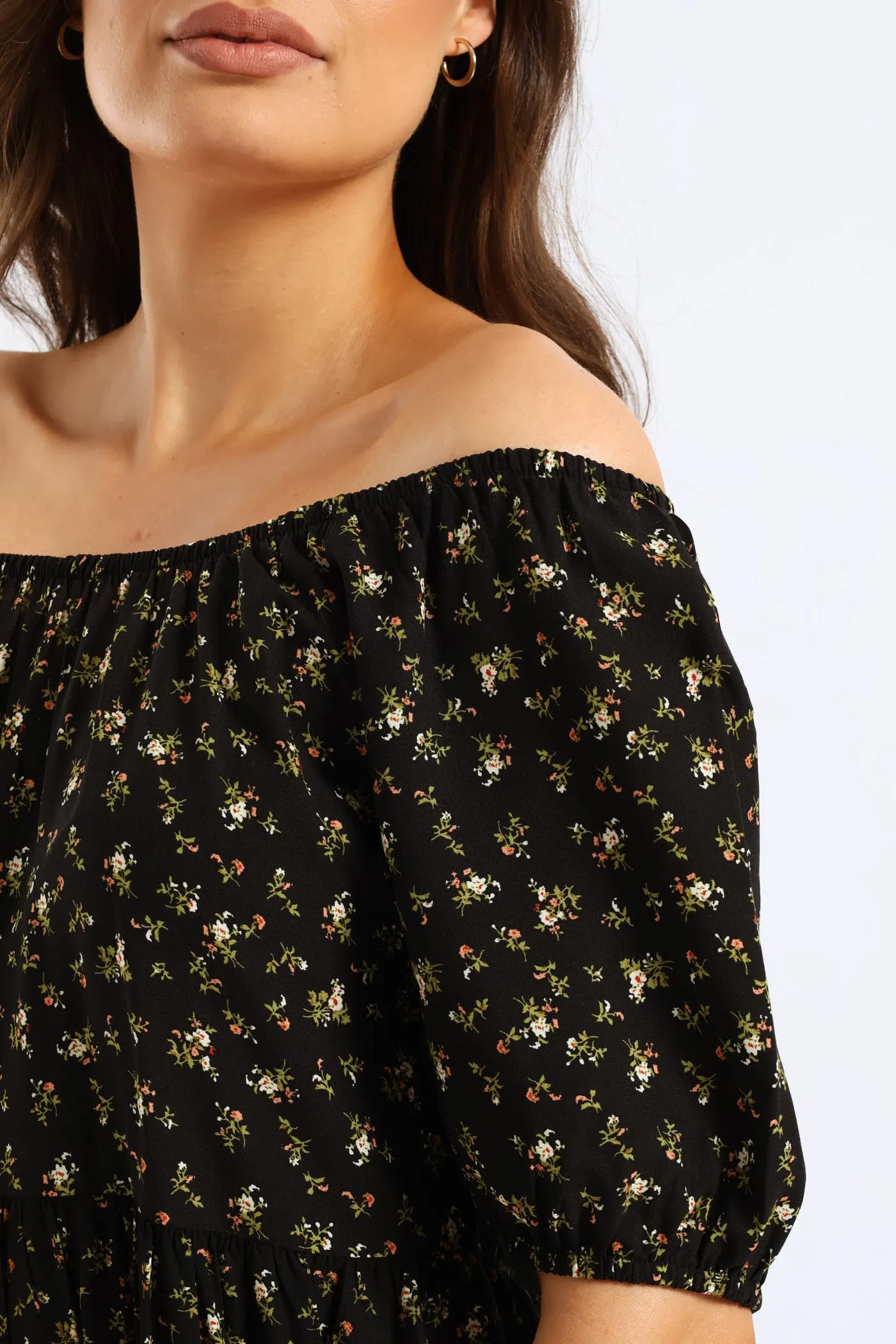 Tiered Print Gypsy Mini Dress - Black sold by Edgars product image thumbnail 3