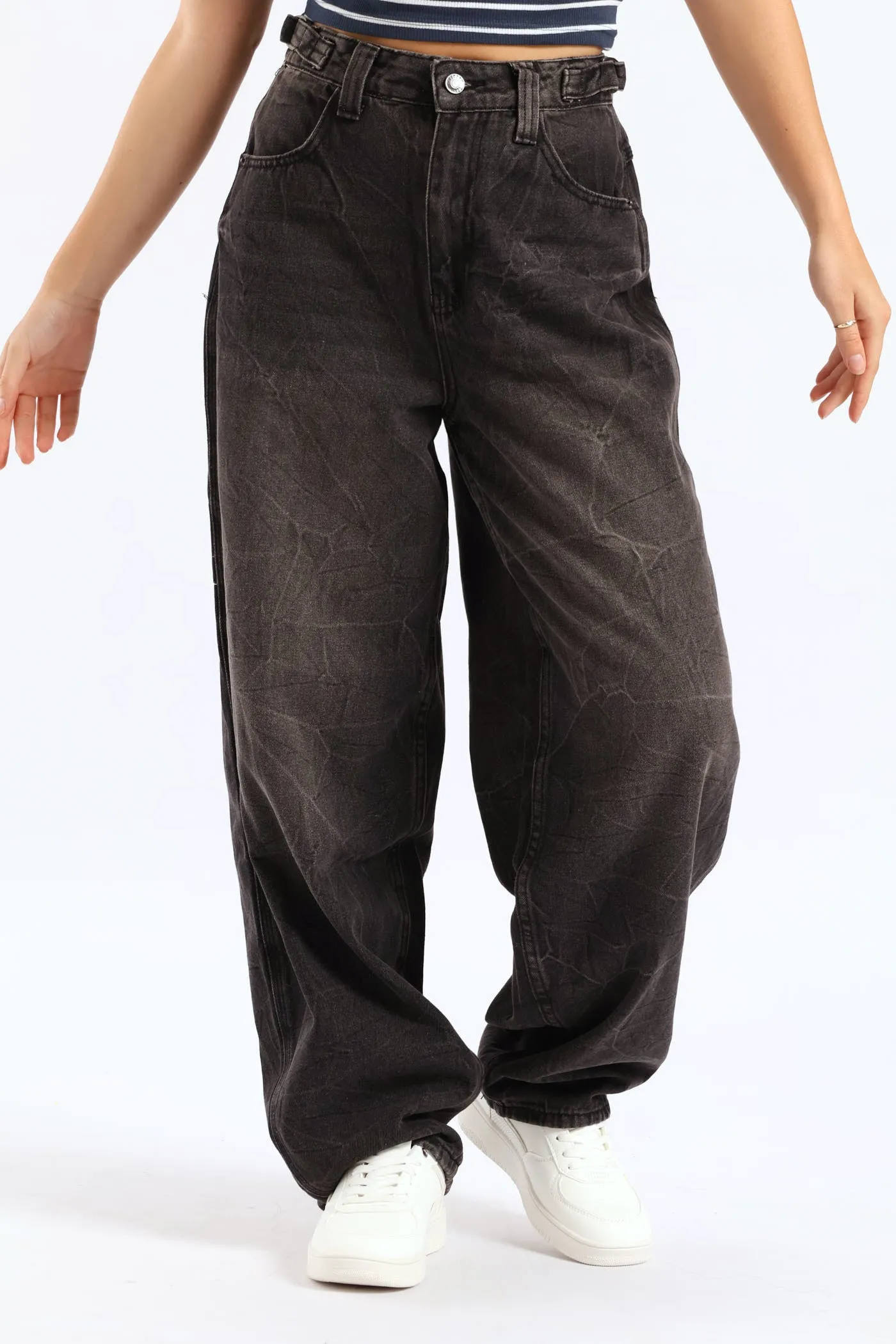 Wide Balloon Carpenter Jean - Salty Black sold by Edgars