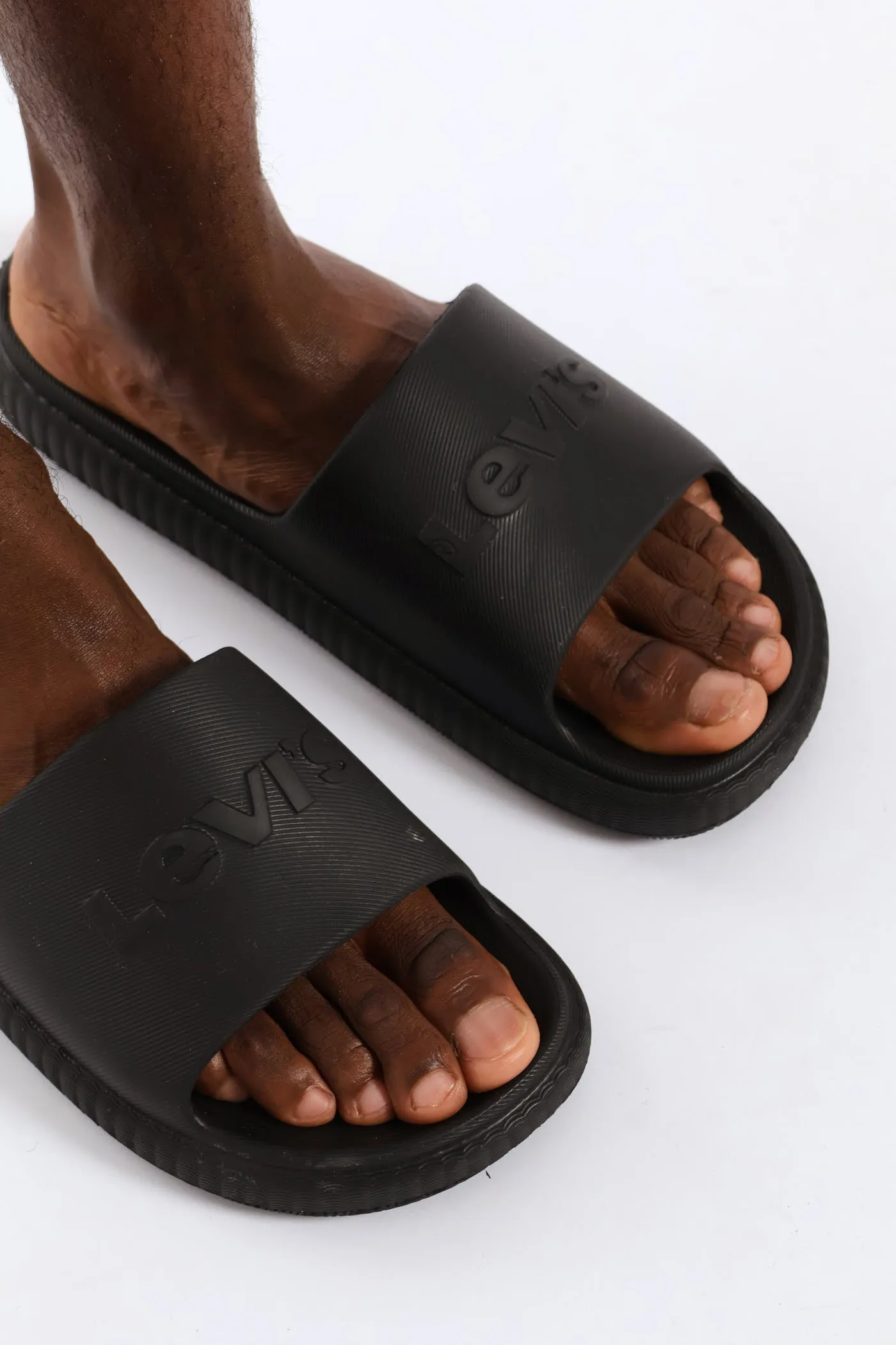 June Next Slide Sandal - Black sold by Edgars