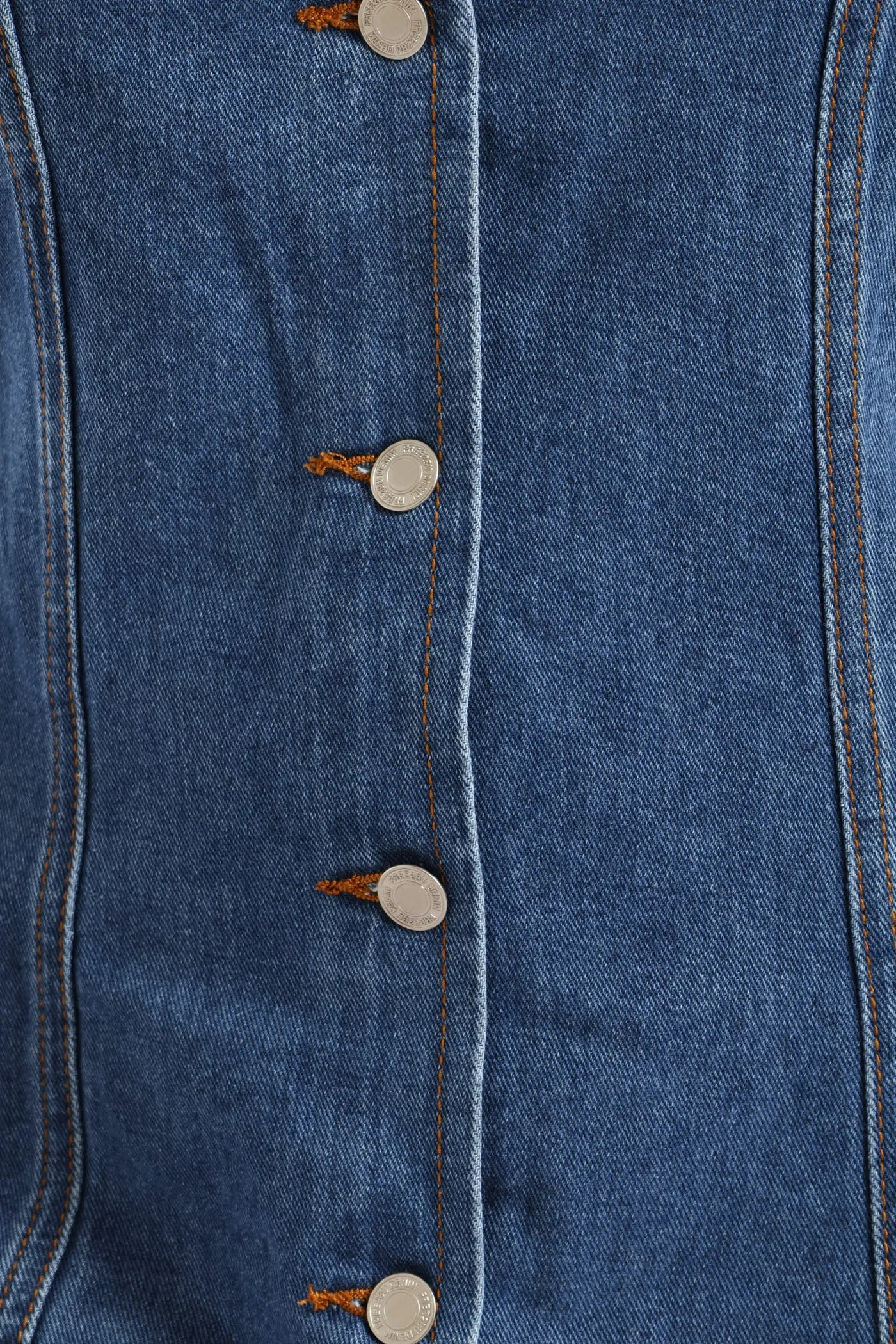 Button Through Denim Mini Dress - Salty Mid Wash sold by Edgars product image thumbnail 3