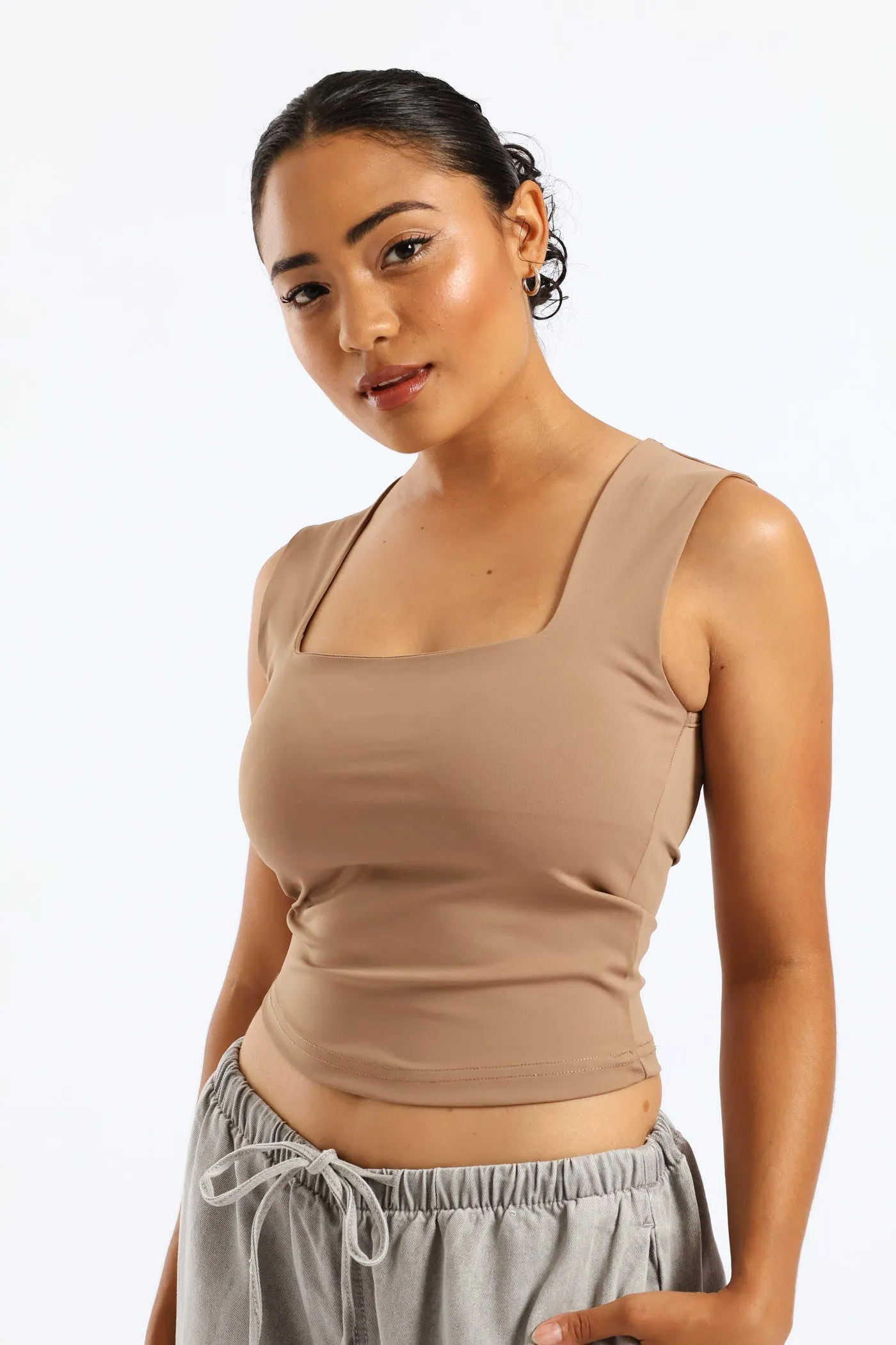 Skin Tight Square Neck Tank Top - Mocha sold by Edgars product image thumbnail 3