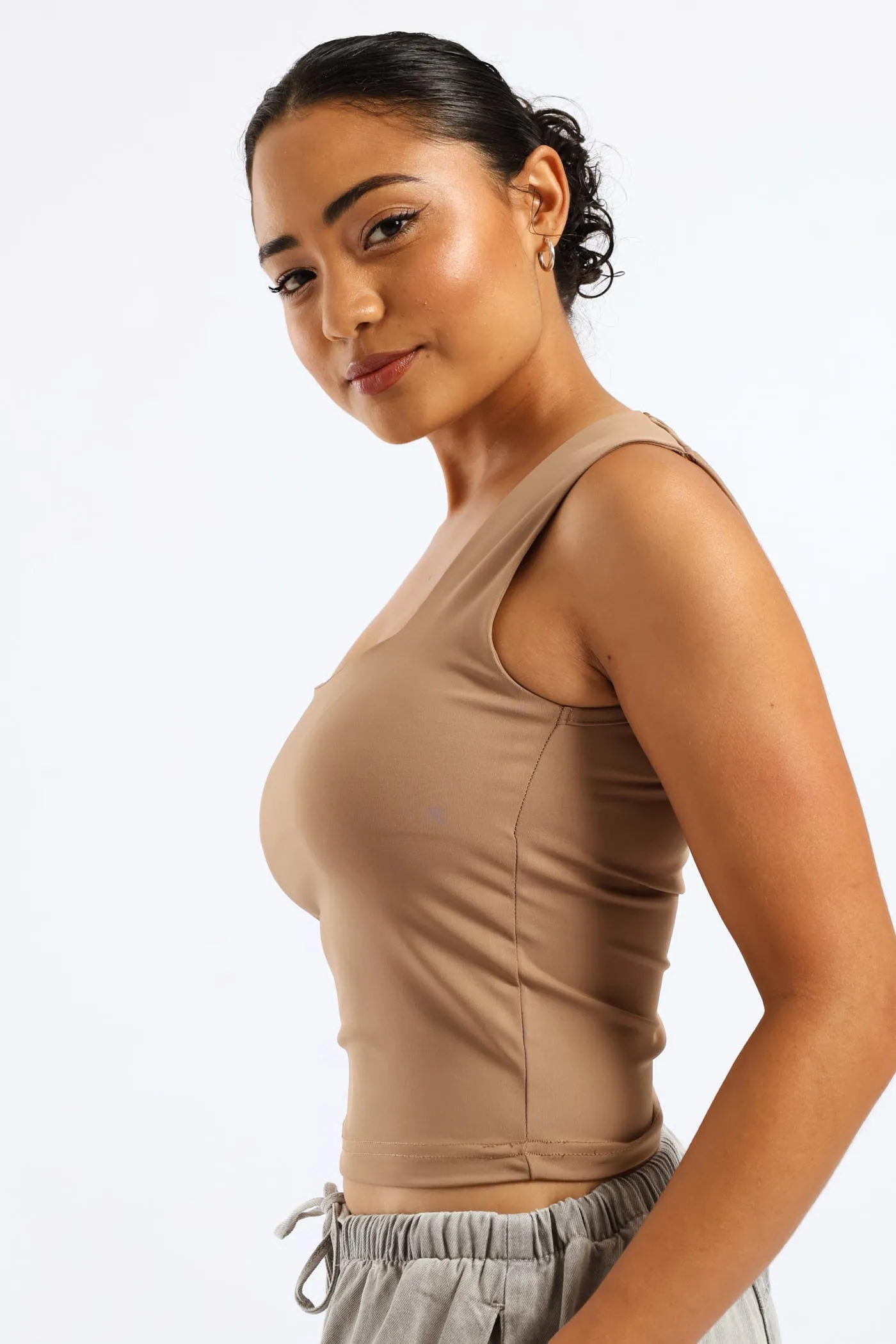Skin Tight Square Neck Tank Top - Mocha sold by Edgars product image thumbnail 4