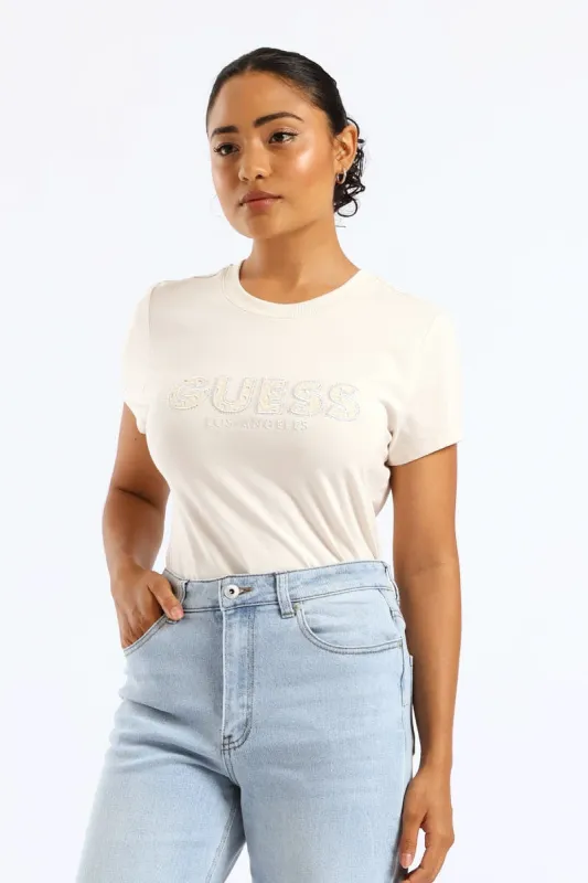 Sangallo Logo Tee - Cream sold by Edgars