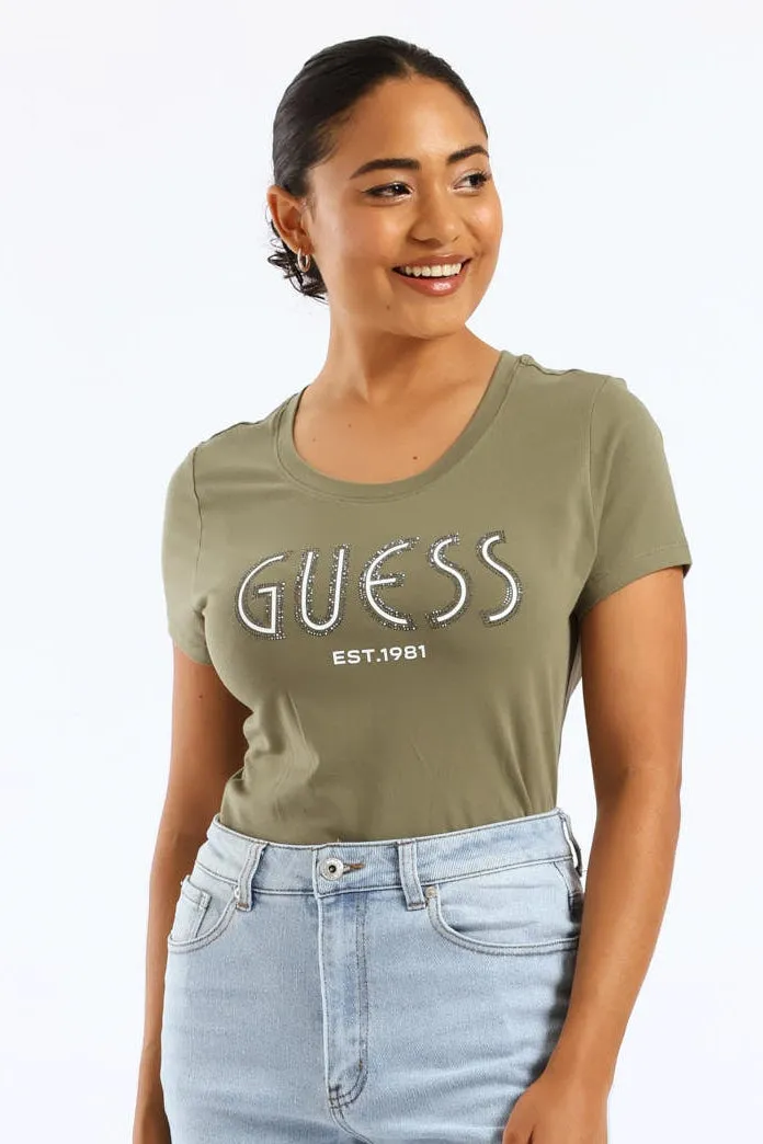 Guess Logo Tee - Green sold by Edgars