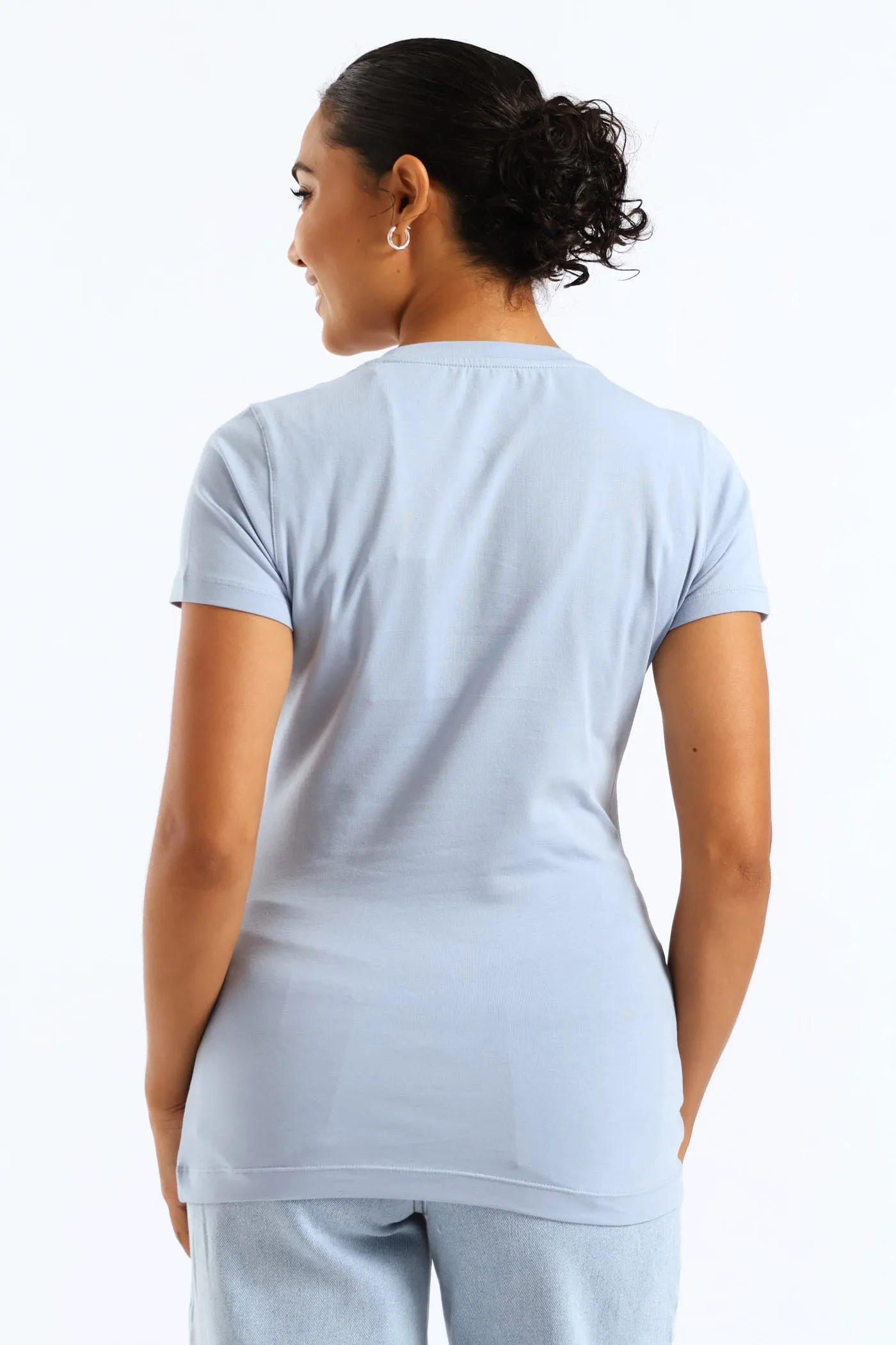 Embroidered Script Logo Tee - Blue sold by Edgars product image thumbnail 4