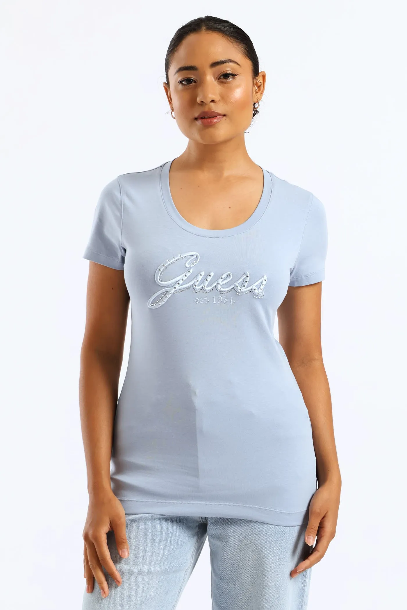 Embroidered Script Logo Tee - Blue sold by Edgars product image thumbnail 3