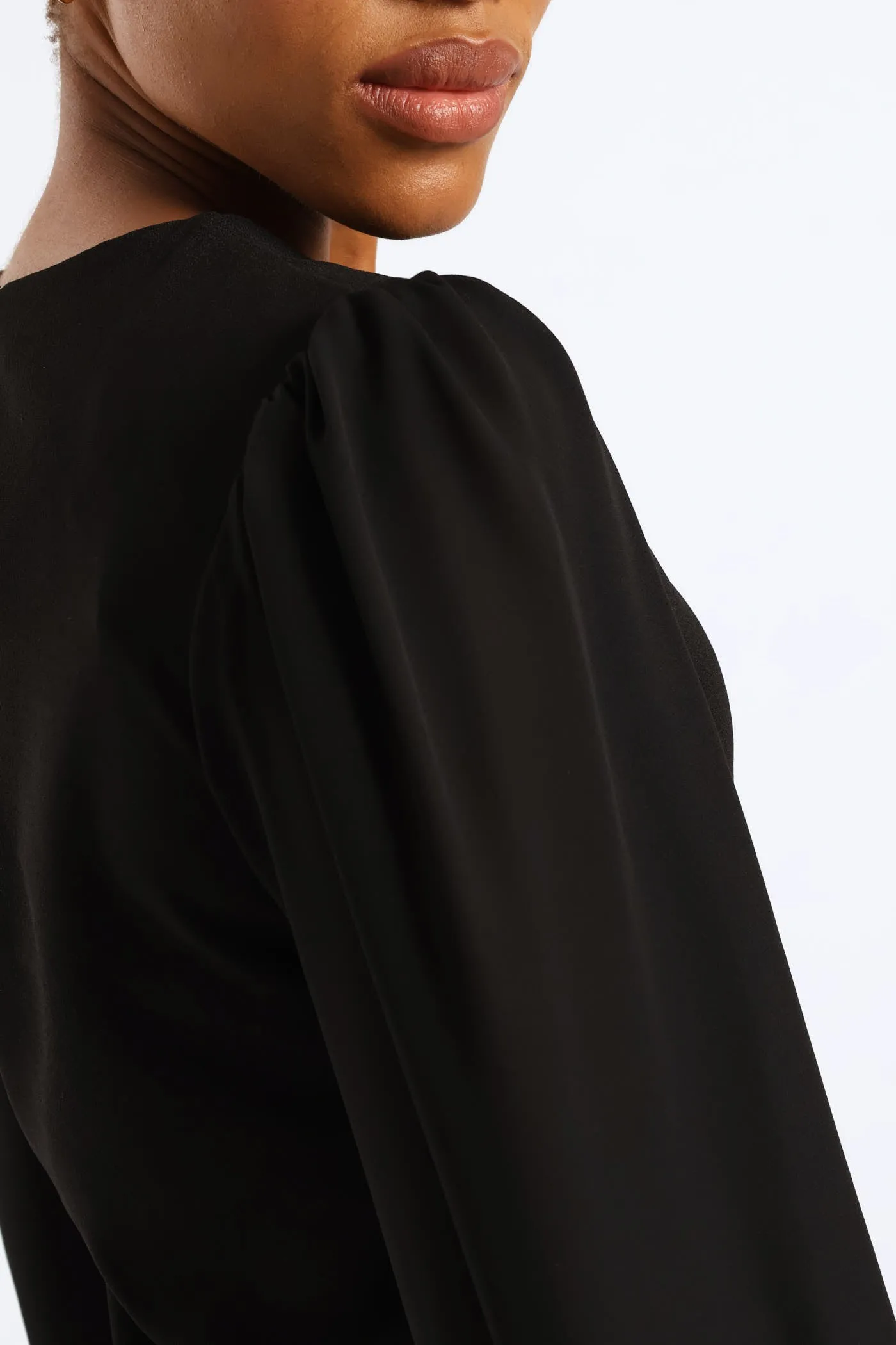 Side Button Through Knitwear Combo Dress - Black sold by Edgars product image thumbnail 5