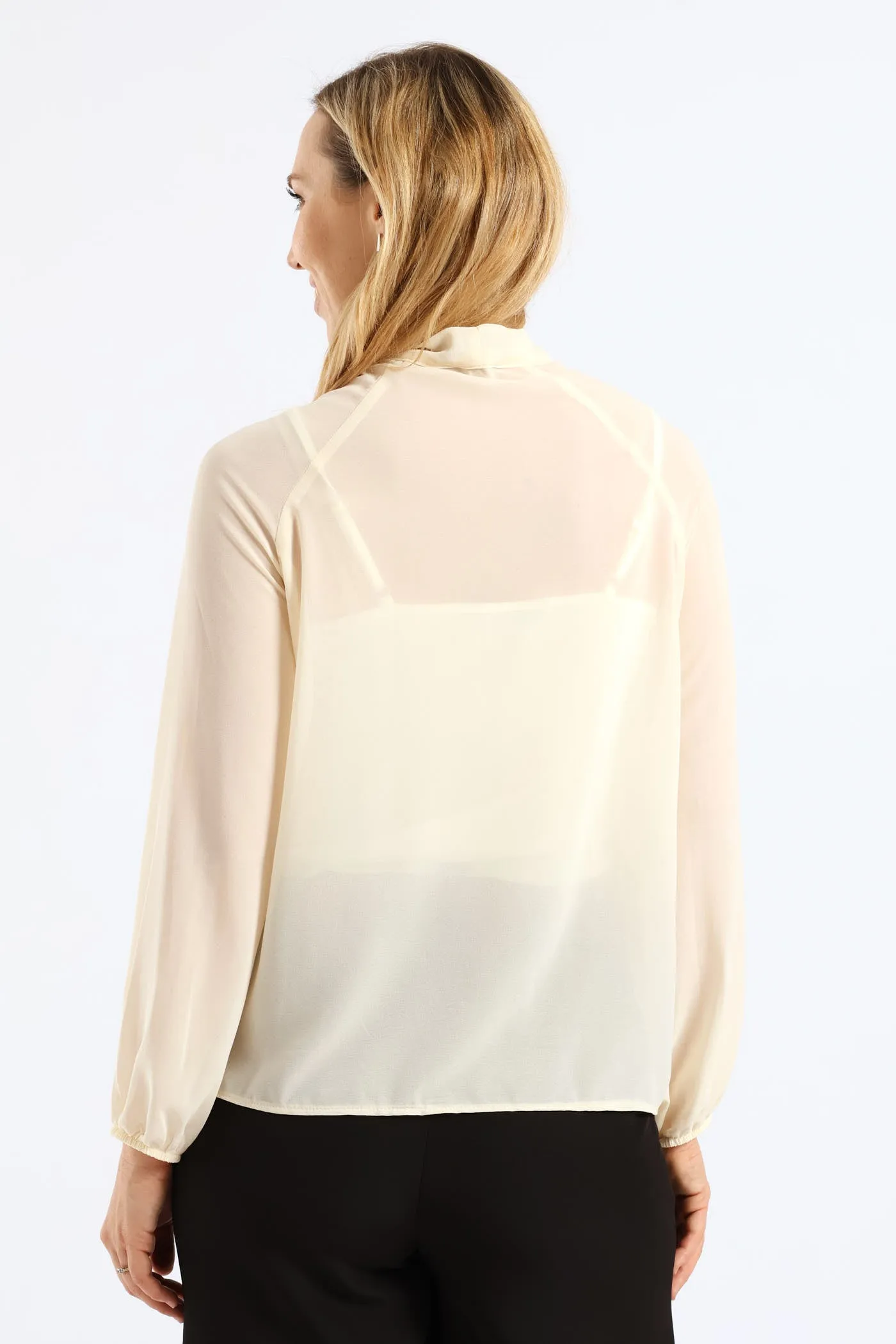 Kitty Bow Ruffle Shirt - Cream sold by Edgars product image thumbnail 4