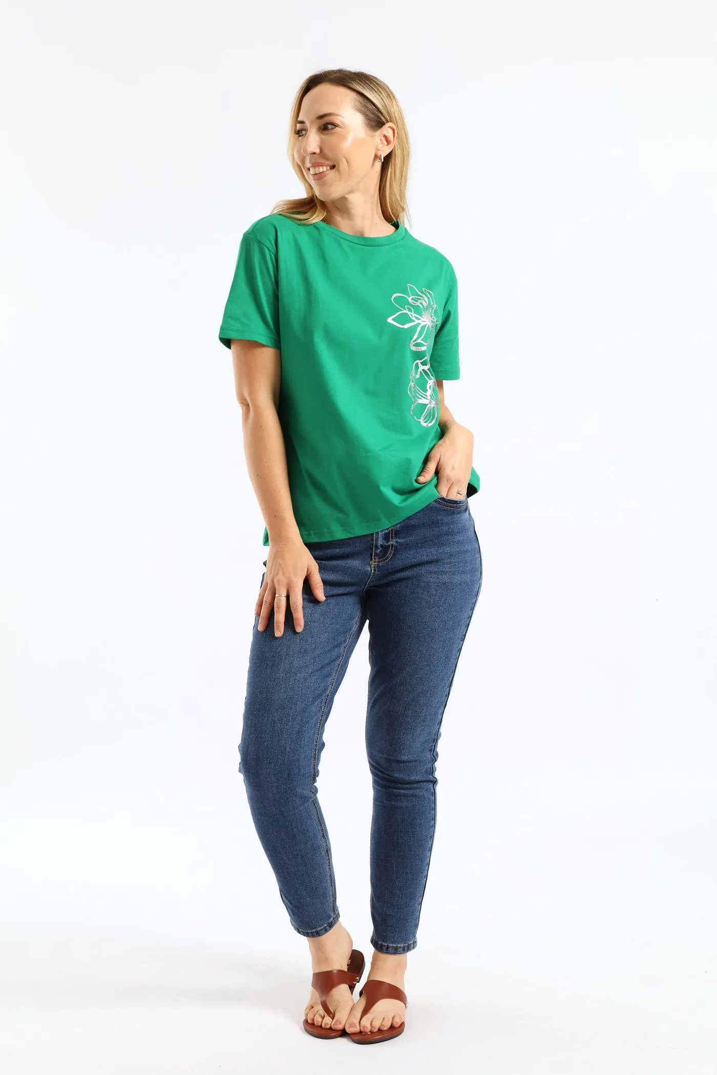 Flowers Placement Tee - Emerald sold by Edgars product image thumbnail 5