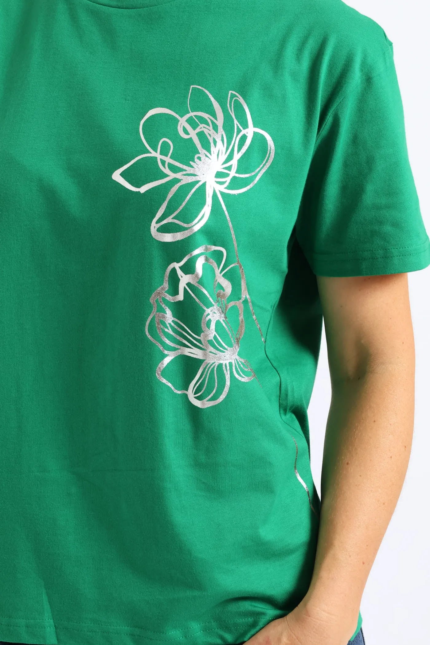 Flowers Placement Tee - Emerald sold by Edgars product image thumbnail 2