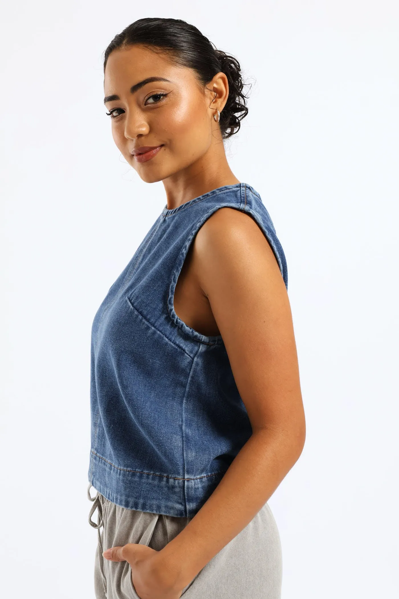 Denim Shell Top - Salty Mid Wash sold by Edgars product image thumbnail 4