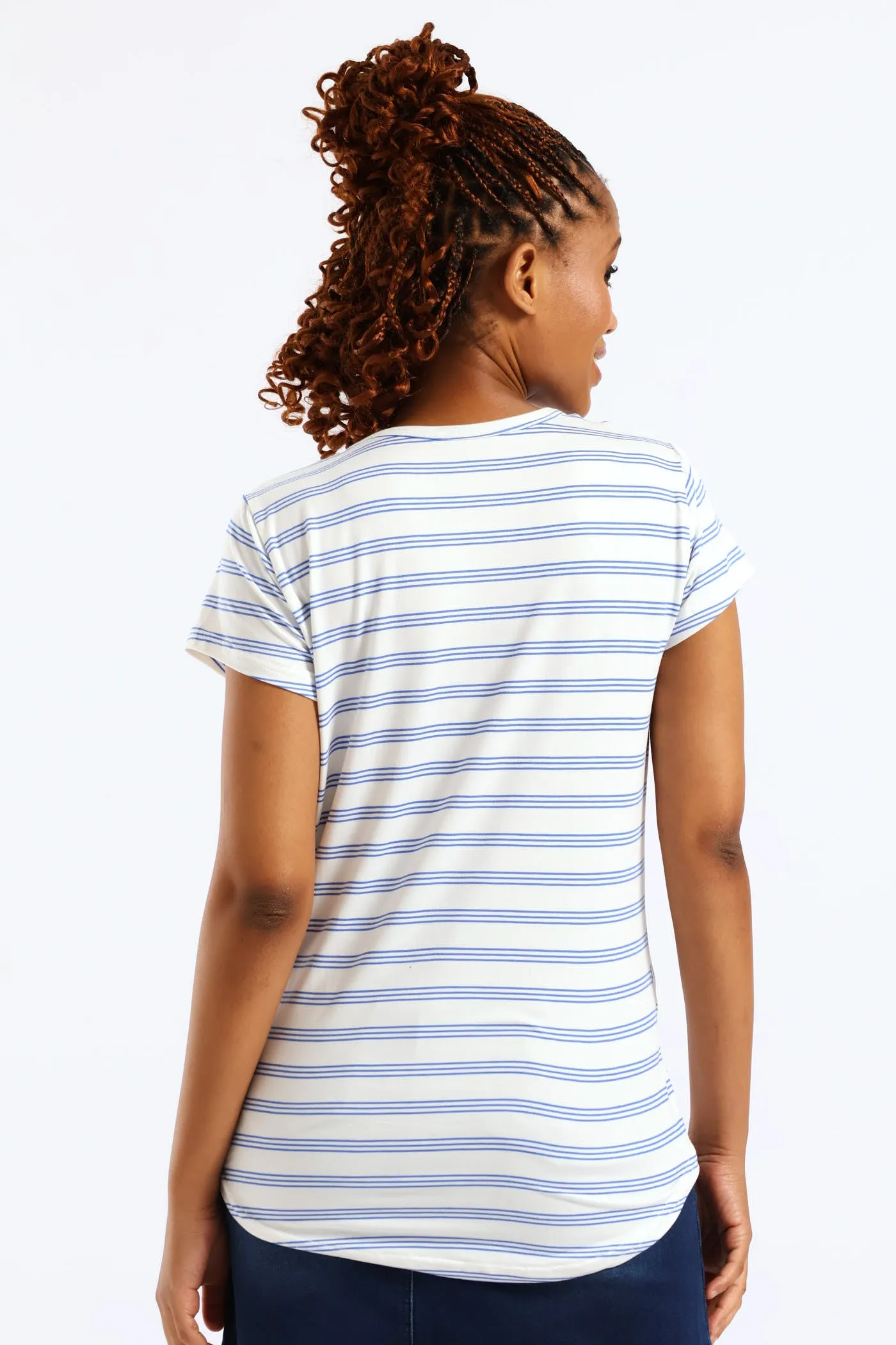 Stripe Pocket Tee - White/Blue sold by Edgars product image thumbnail 4