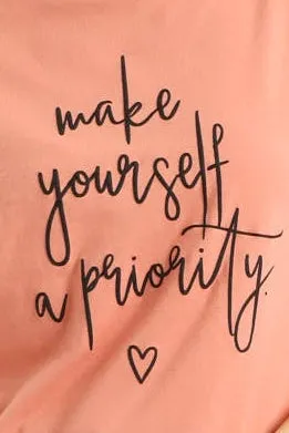 Make Yourself A Priority Tee - Rose sold by Edgars product image thumbnail 2