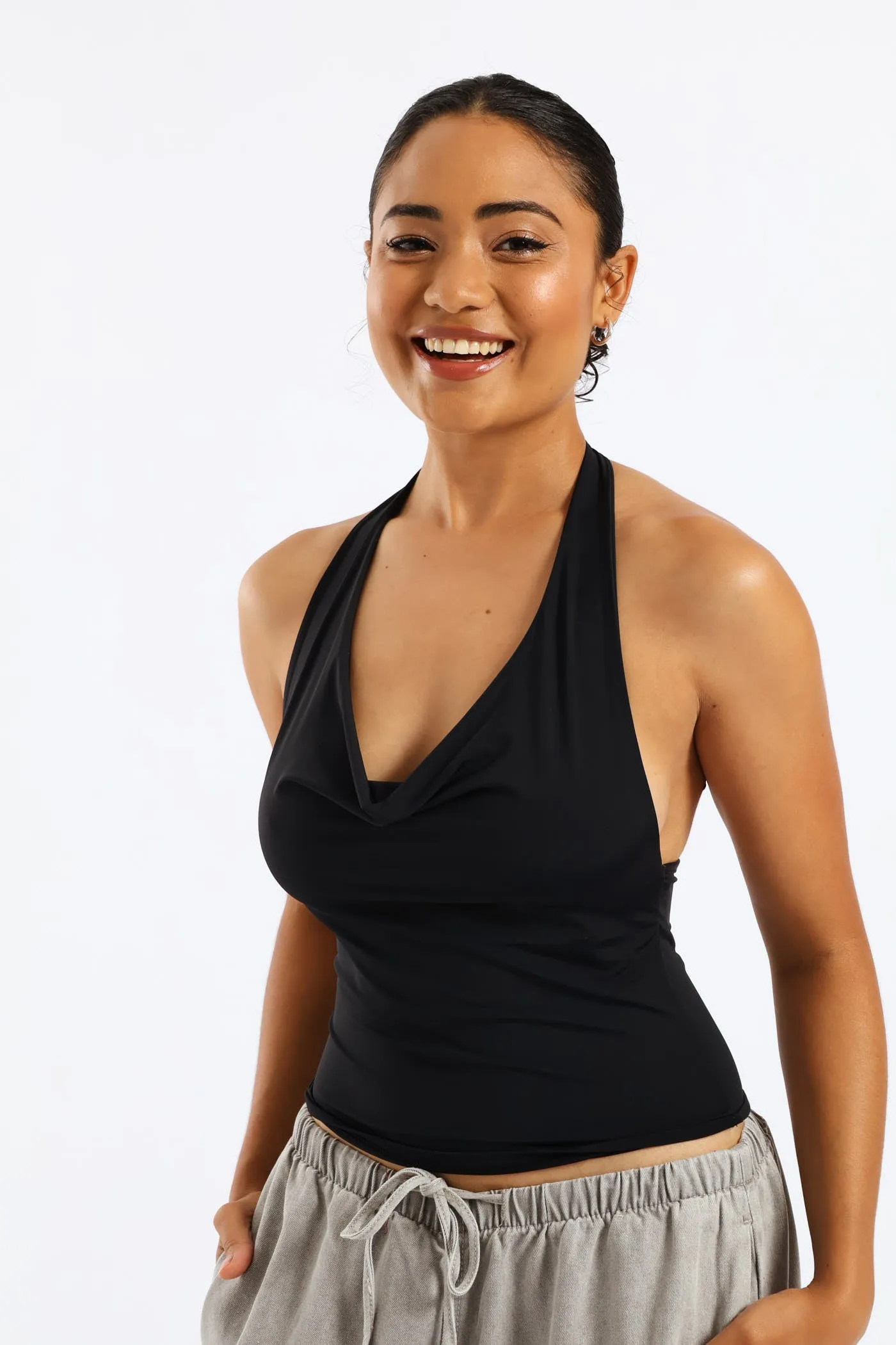 Cowl Neck Halter Top - Black sold by Edgars product image thumbnail 4