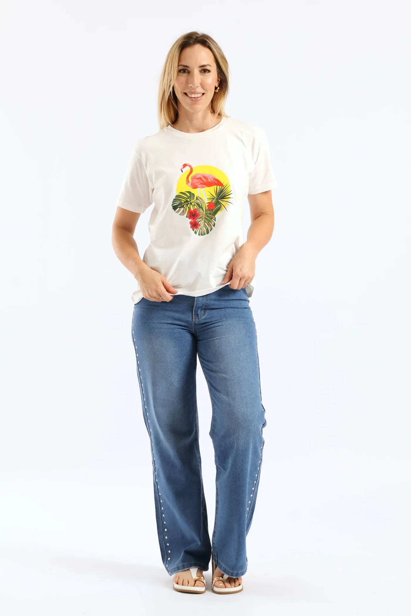 Tropical Flamingo Tee - Cream sold by Edgars product image thumbnail 4