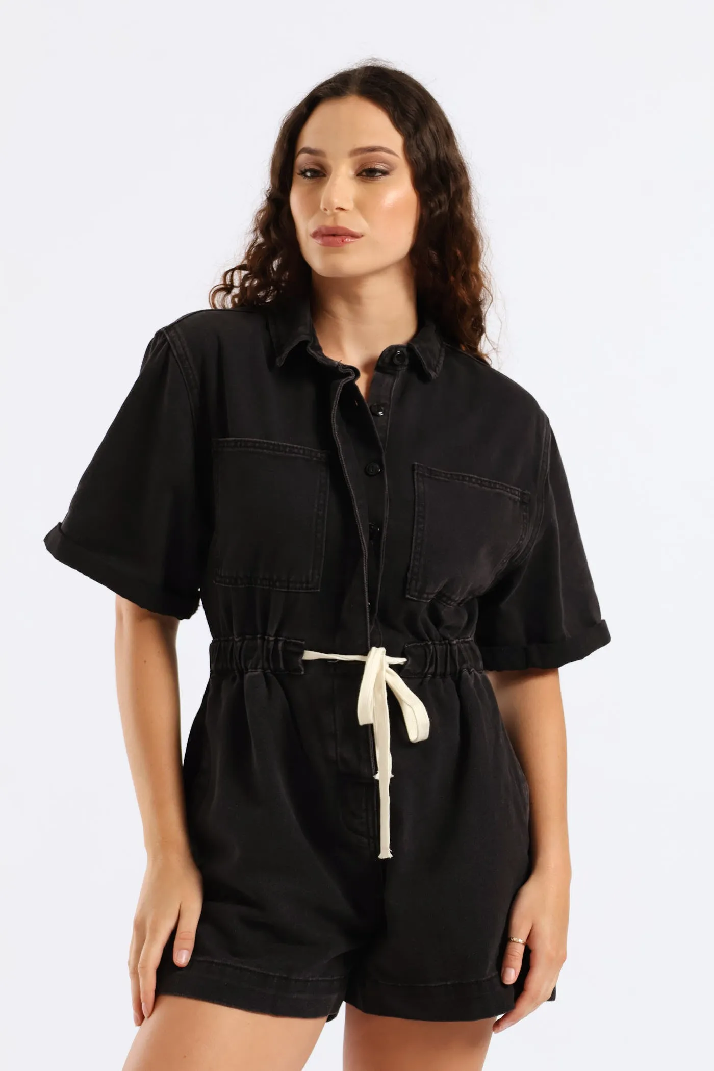 Denim Shortall Jumpsuit - Black sold by Edgars product image thumbnail 2