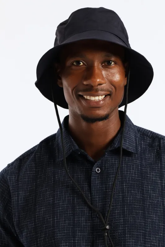 Draw String Bucket Hat - Navy sold by Edgars