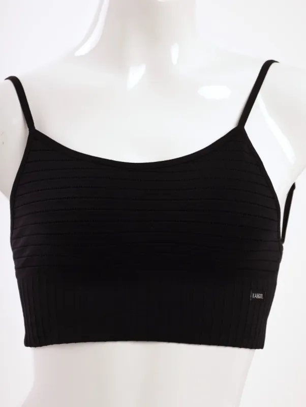 Ladies Low Back Seamless Crop Bra - Black sold by Edgars