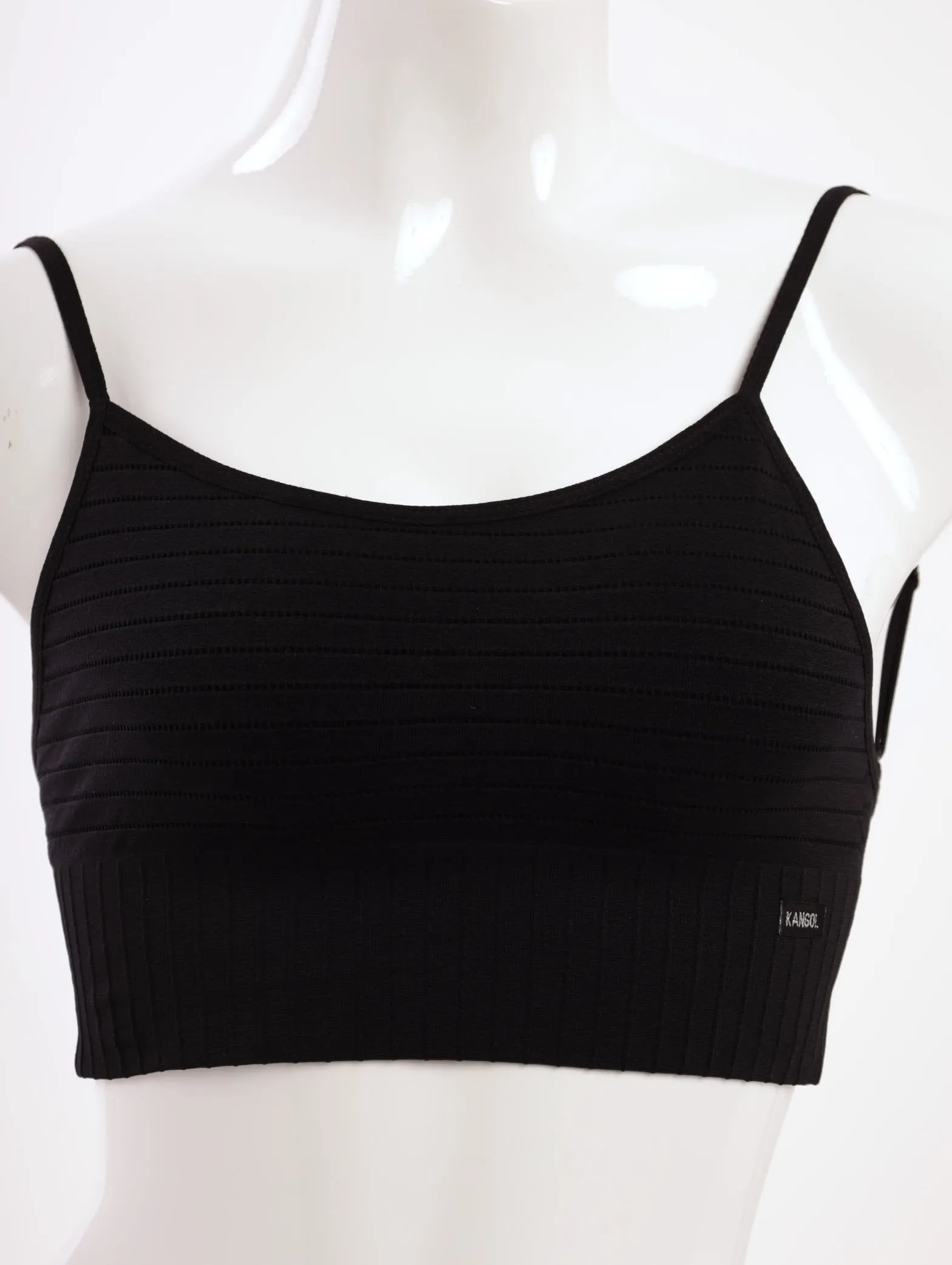 Ladies Low Back Seamless Crop Bra - Black sold by Edgars