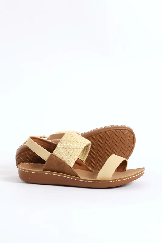 Soft Tomika Sandal - Natural sold by Edgars