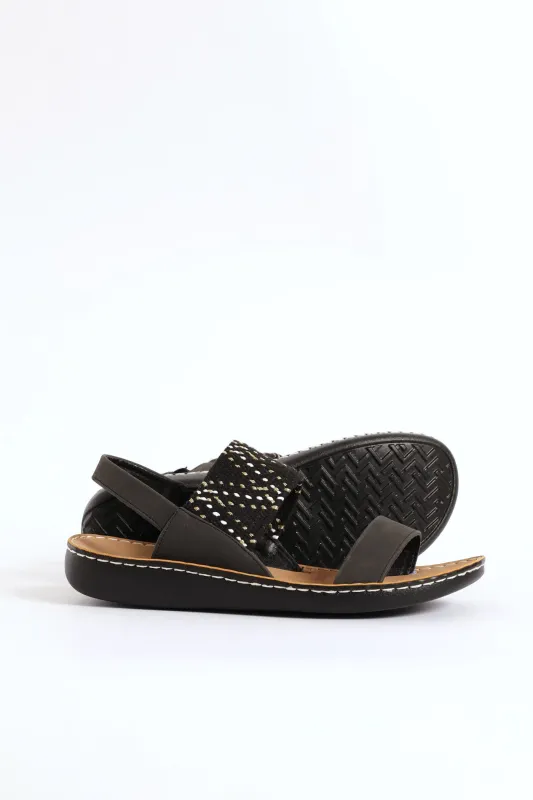 Soft Tomika Sandal - Black sold by Edgars