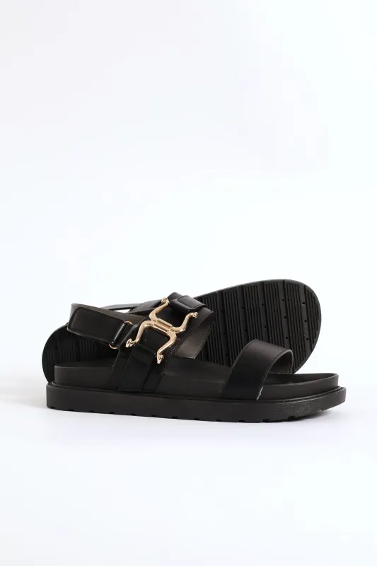 Ankle Strap Detail Sandal - Black sold by Edgars