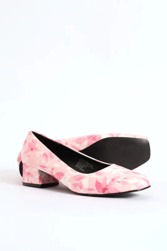 Printed Square Toe Heel - Multi sold by Edgars