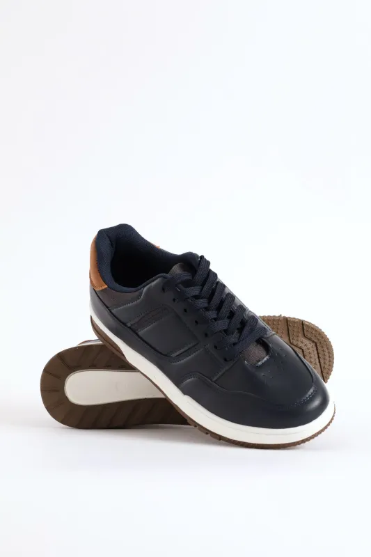 Thick Side Stripe Sneaker - Navy sold by Edgars