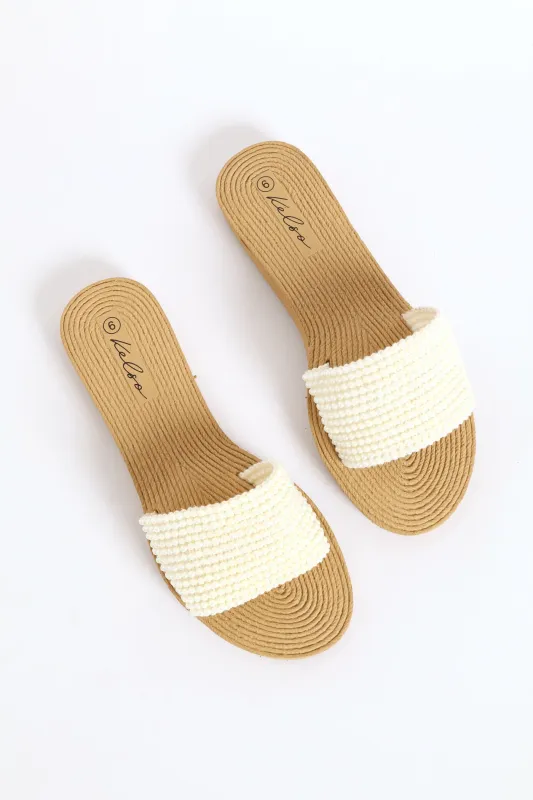 Pearl Upper Mule Sandal - Off White sold by Edgars