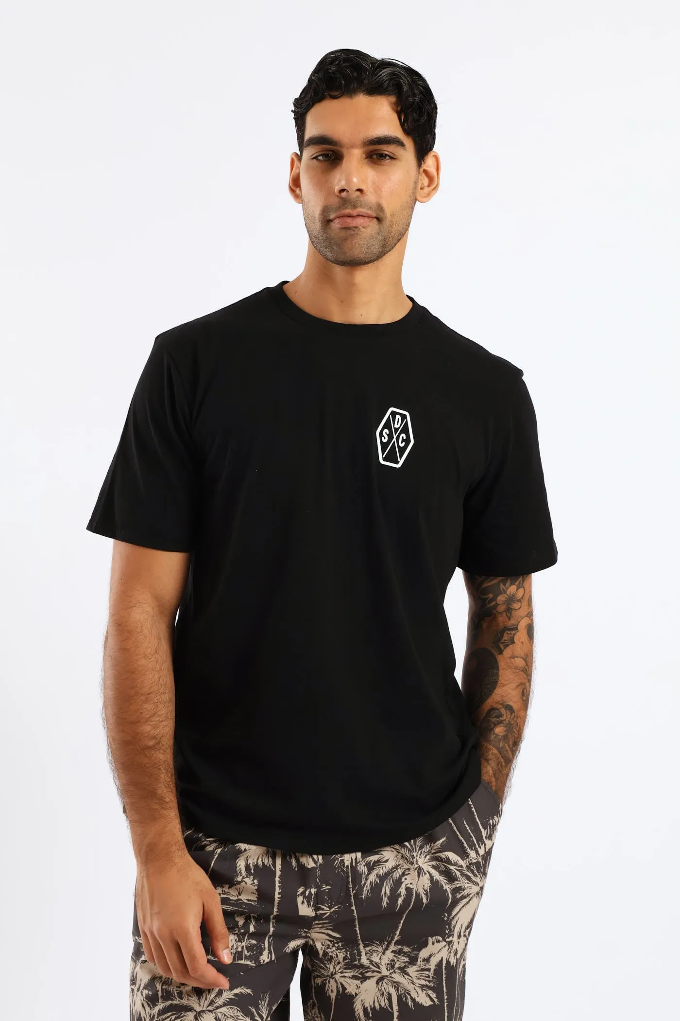 Tread Front & Back Tee - Black sold by Edgars