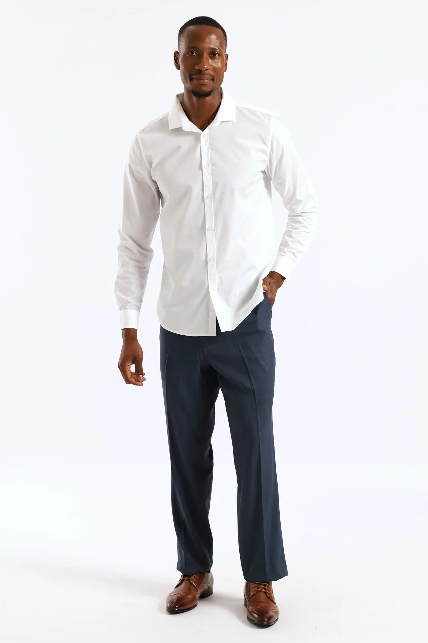 Slim Easy Care Long Sleeve Shirts - White sold by Edgars product image thumbnail 2