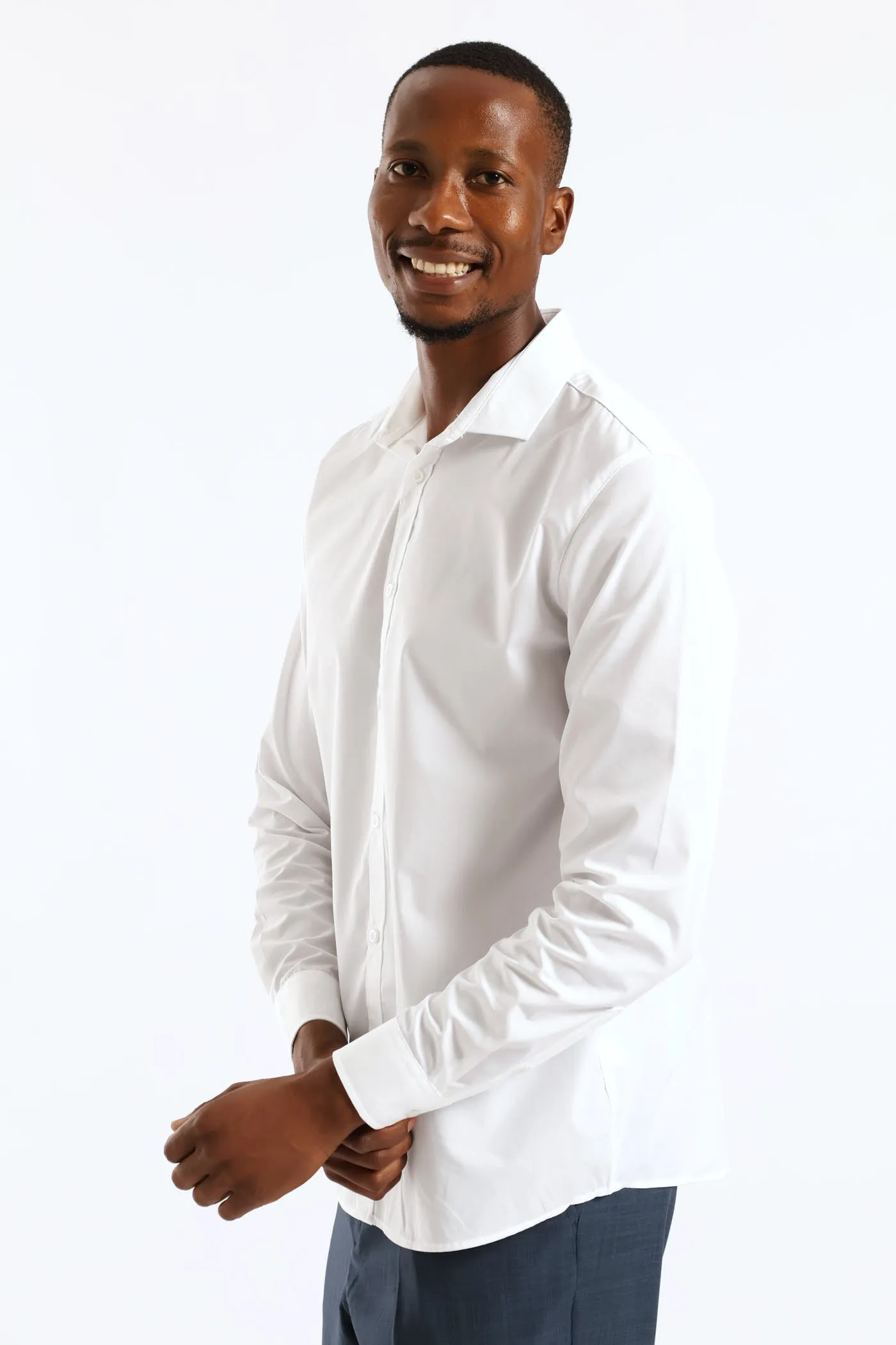 Slim Easy Care Long Sleeve Shirts - White sold by Edgars product image thumbnail 3