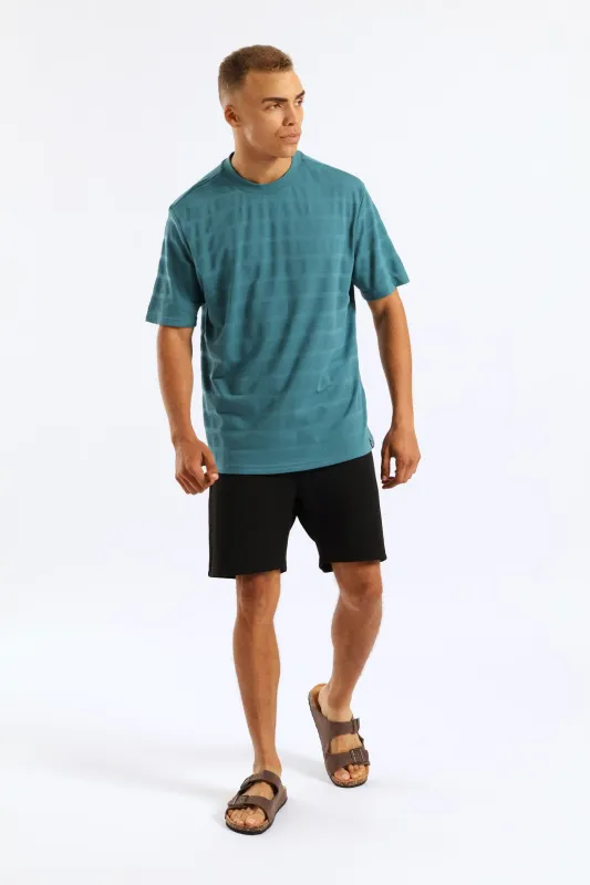 Textured Stretch Shorts - Black sold by Edgars