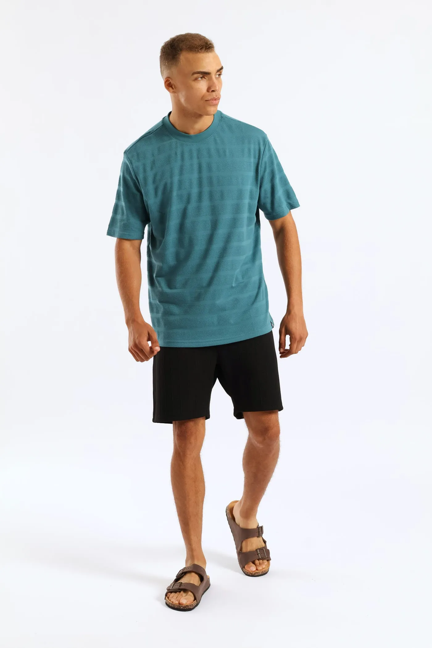 Textured Stretch Shorts - Black sold by Edgars