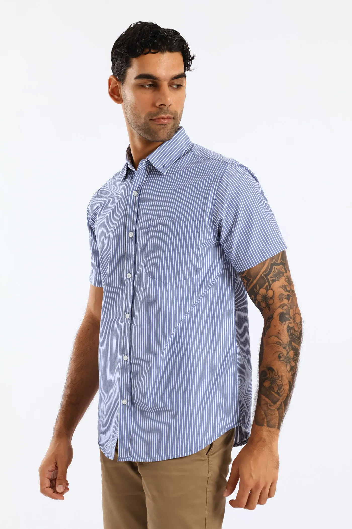 Stripe Button Down Shirt - Blue sold by Edgars product image thumbnail 3