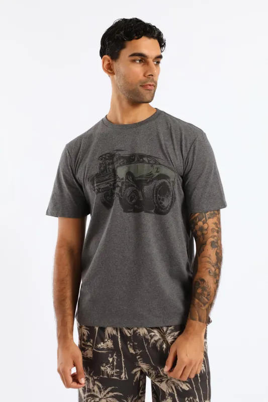 Monster Truck Tee - Charcoal Melange sold by Edgars