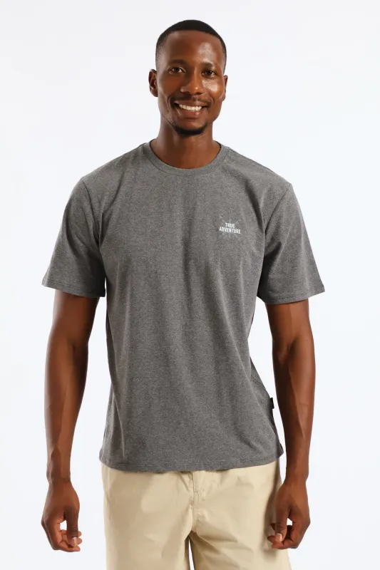 Tru Adventure Front & Back Tee - Charcoal Melange sold by Edgars