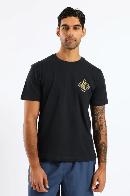 Eagle Front & Back Tee - Navy sold by Edgars