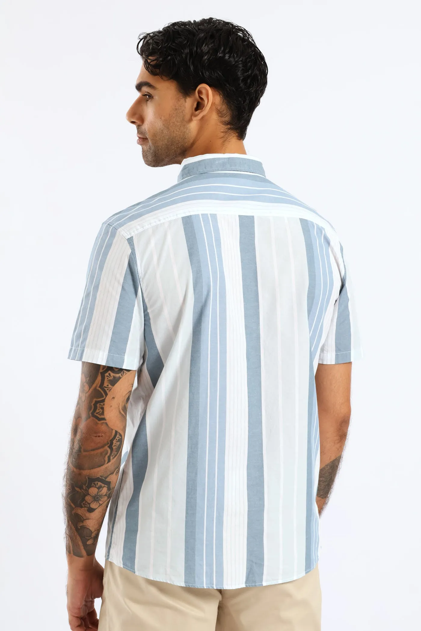 Stripe Button Down Shirt - White/Blue sold by Edgars product image thumbnail 5