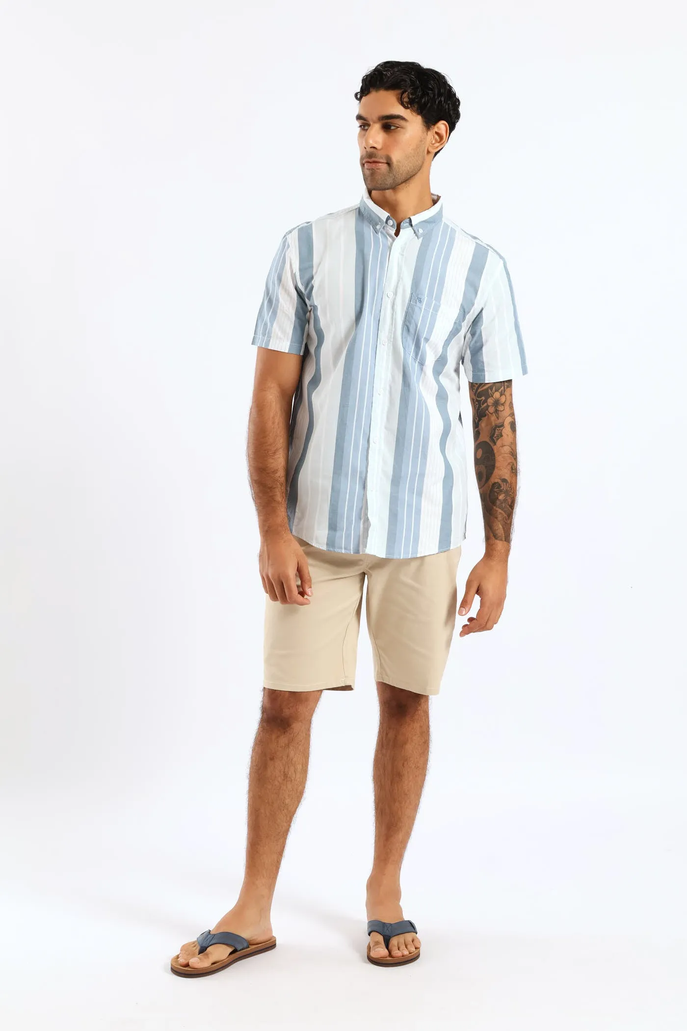 Stripe Button Down Shirt - White/Blue sold by Edgars product image thumbnail 3