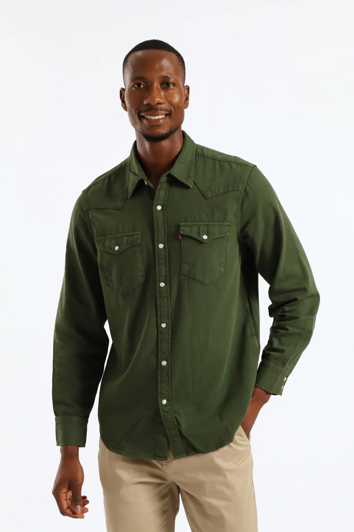 Classic Western Shirt - Green sold by Edgars