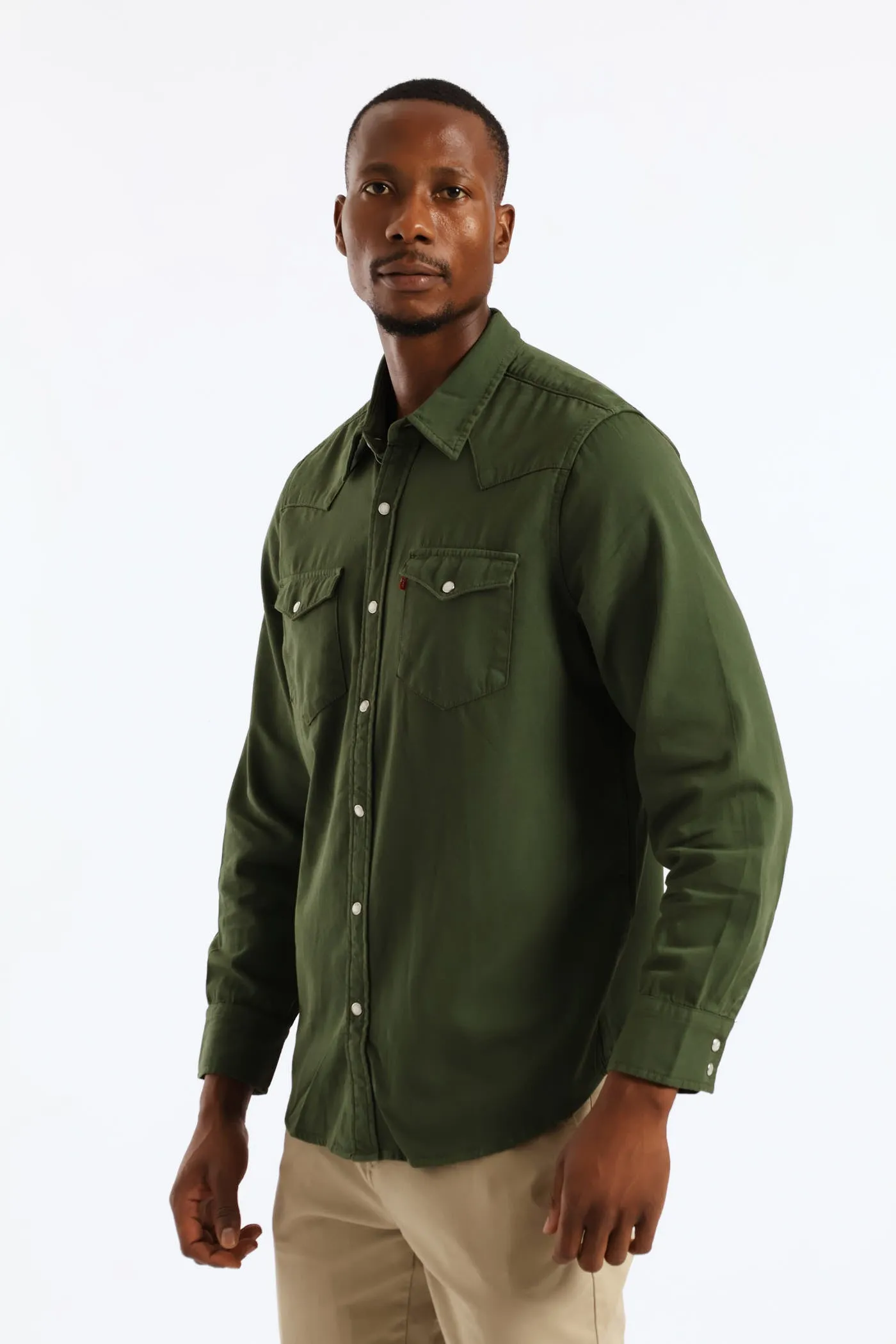 Classic Western Shirt - Green sold by Edgars product image thumbnail 3