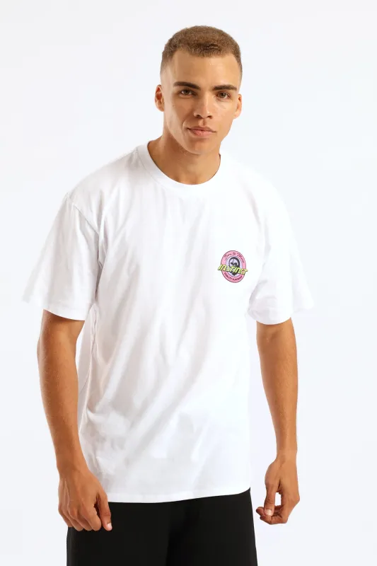 Bubblegum Chest Print Tee - White sold by Edgars
