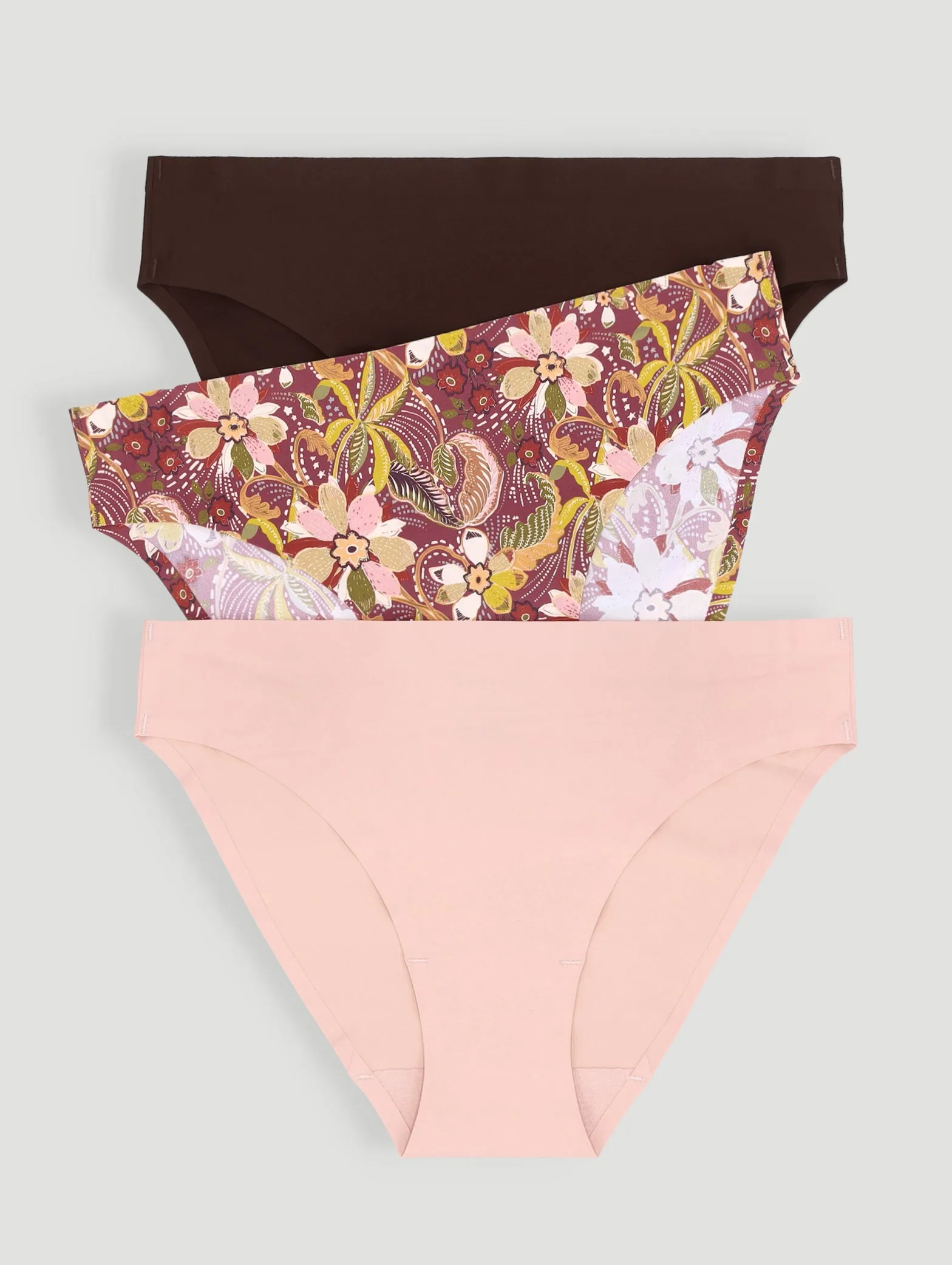3 Pack Seamless Bikini Panties - Multi sold by Edgars