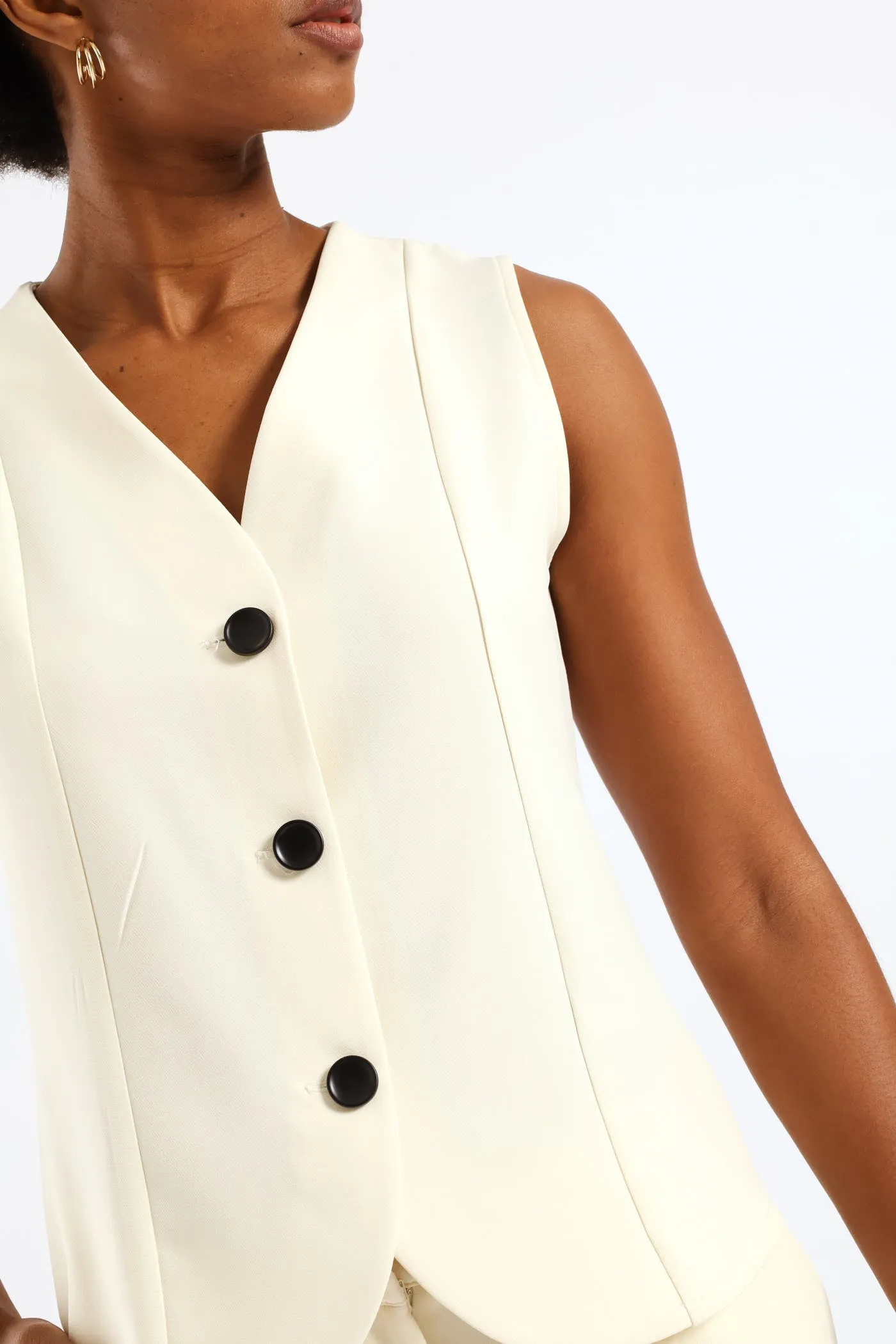 Contrast Button Waistcoat - Cream sold by Edgars product image thumbnail 5